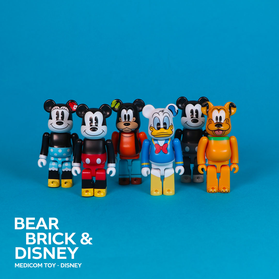 100% Authentic Bearbrick Chase Disney Mickey Mouse & Friends Collectible Figure - Perfect for Home Display, Office Decor, and Disney Fan Collections