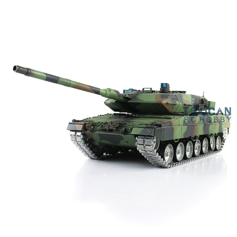 Henglong 1/16 Scale 7.0 Version Customized Leopard 2A6 RC Tank Model 3889 with Metal Tracks, FPV Camera, Barrel Recoil, BB Shooting & 360° Rotating Turret - Remote Control Military Vehicle for Adults & Hobbyists, Outdoor Play & Collectible Display