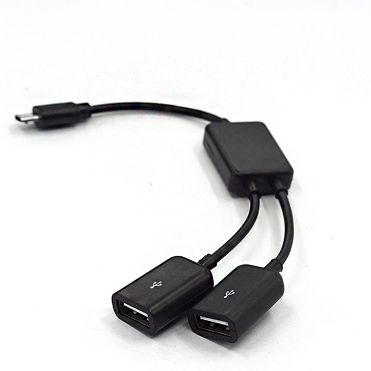 2-in-1 USB-C OTG Splitter Converter Cable - Dual Port Phone Extender Adapter for Charging & Data Transfer | Compatible with Smartphones, Tablets & Laptops
