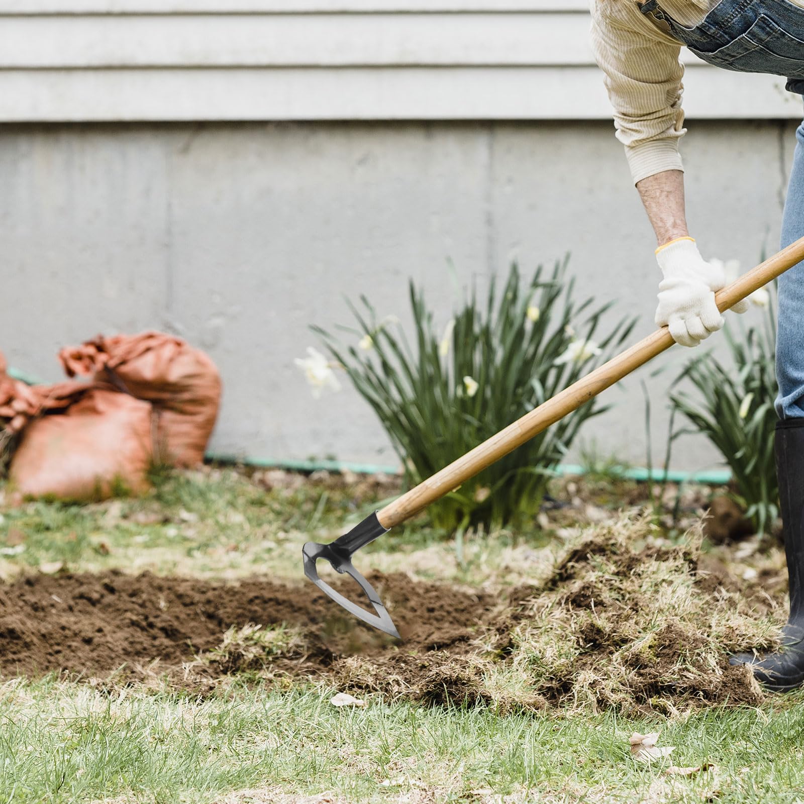HANABASS Hollow Garden Hoe - Stainless Steel Grub Hoe Head Replacement for Gardening, Weeding, Digging & Soil Cultivation | Perfect for Vegetable Beds, Flower Gardens & Landscaping Projects