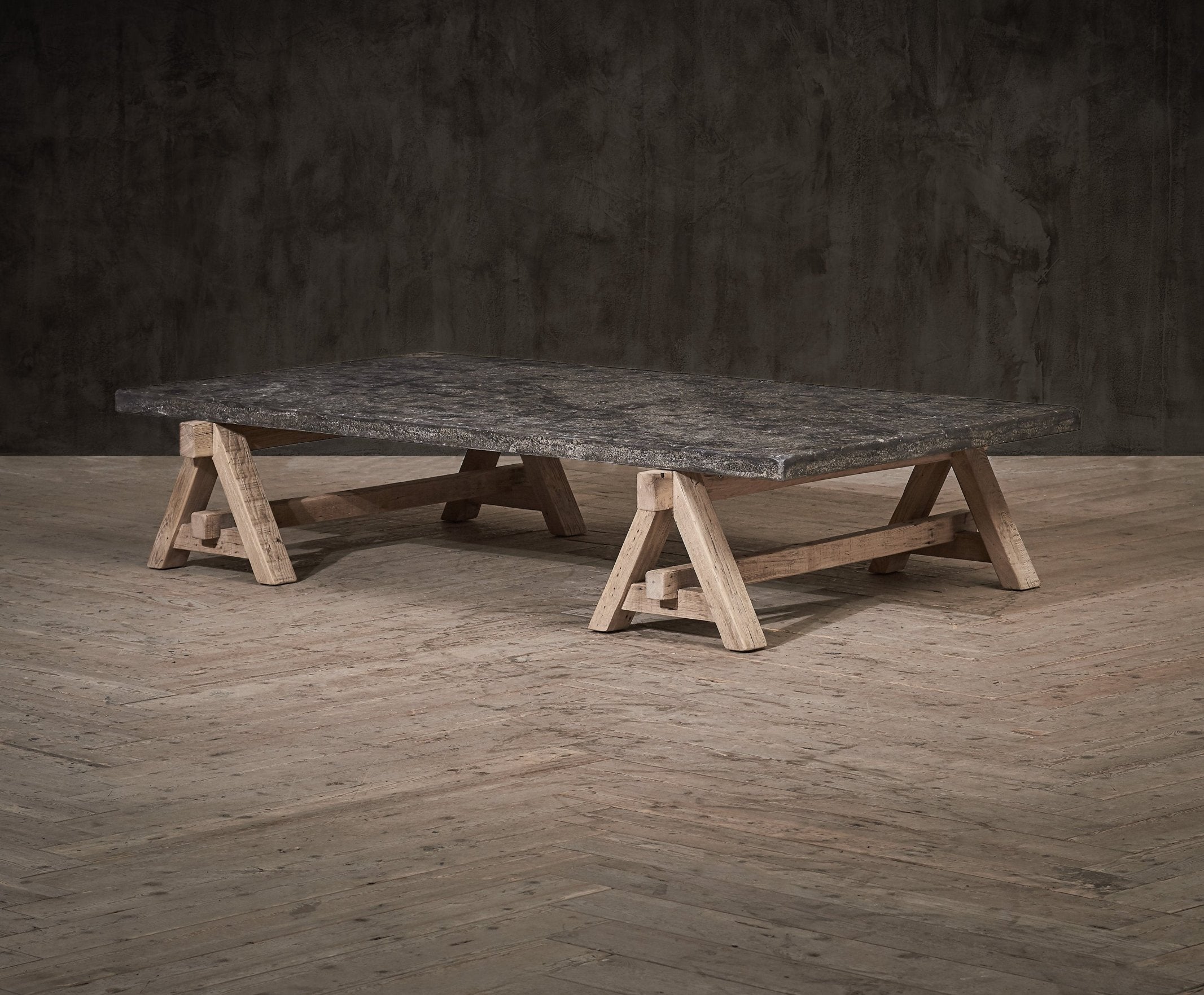 Blue Moon Marble Coffee Table - Modern A-Frame Design for Living Room, Lounge & Office Decor