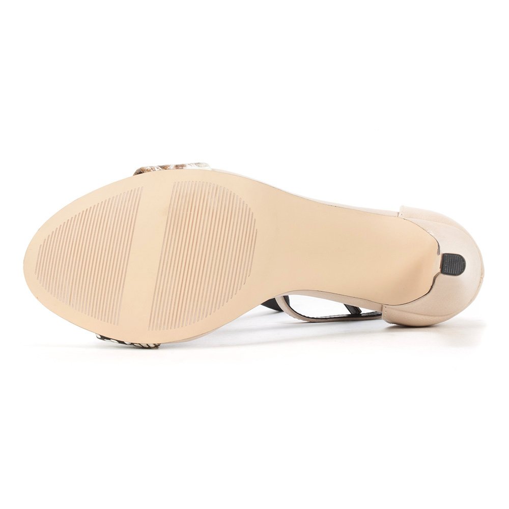 SEVEN DIALS Women's Nude Heels for Work & Party - Size 10