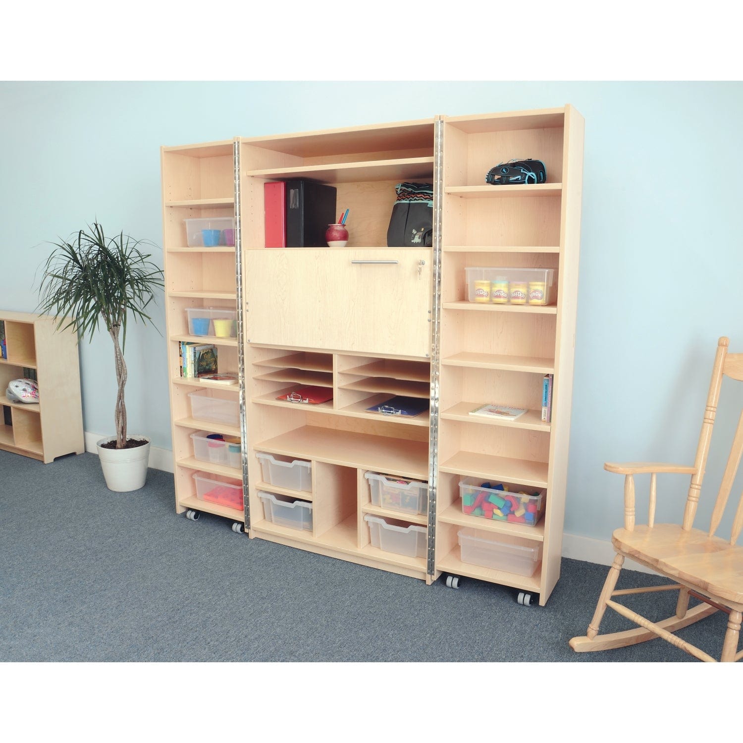 Teacher's Hideaway Organization Station - Classroom Storage & Desk Organizer for School Supplies - Perfect for Home Office, Classroom, and Teacher's Desk Organization