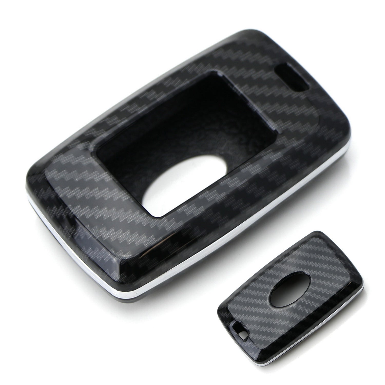Premium Carbon Fiber Key Fob Case Cover for 2018-2023 Land Rover Range Rover Sport & Discovery - Durable Protection & Stylish Accessory (Perfect for Daily Use, Travel & Car Enthusiasts)