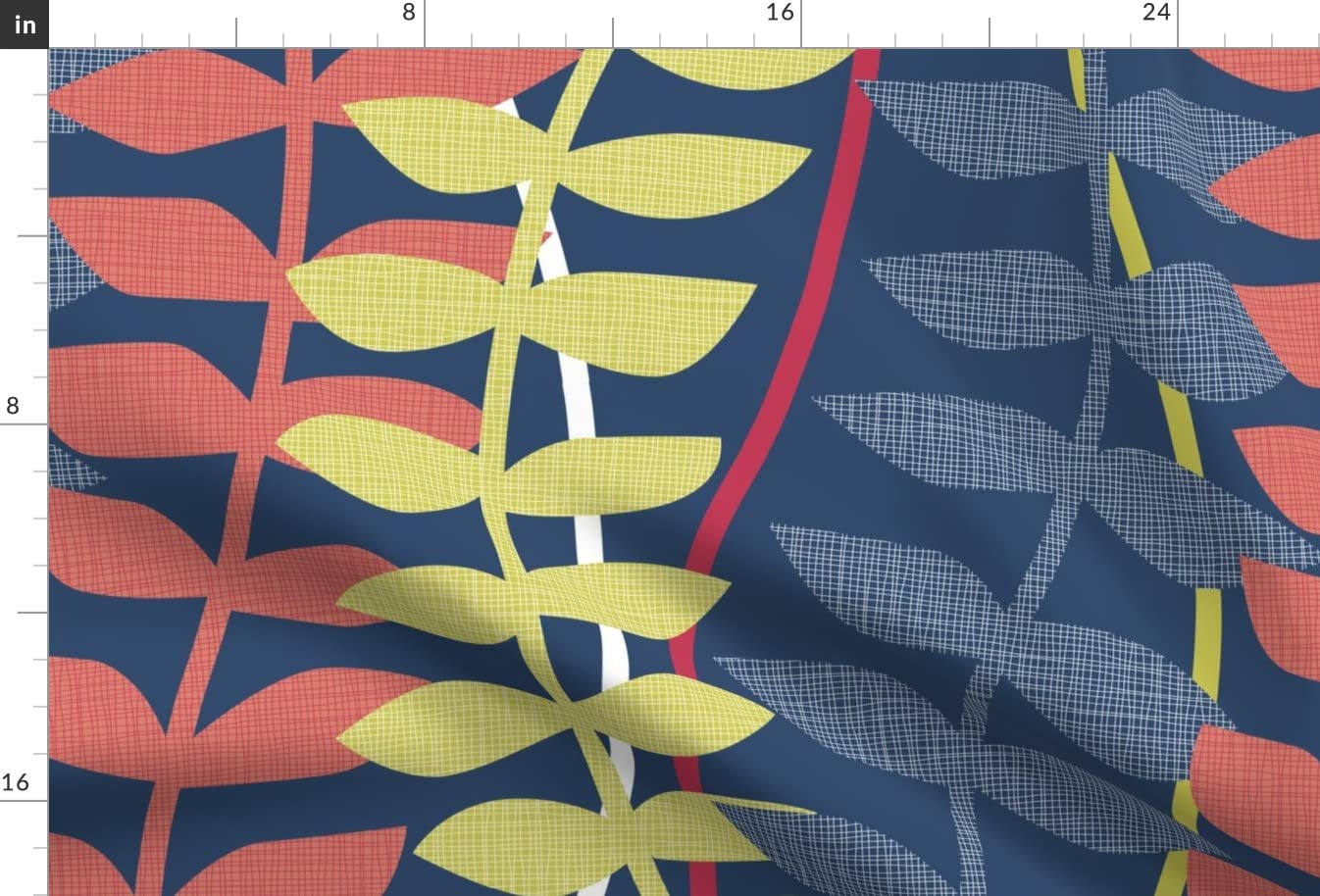 Premium Spoonflower Fabric - Impressionist Leaves Botanical Print on Soft Minky Fabric (Fat Quarter) for Sewing Baby Blankets, Quilt Backing & Plush Toys - Perfect for Nursery Decor, DIY Crafts & Gift Making