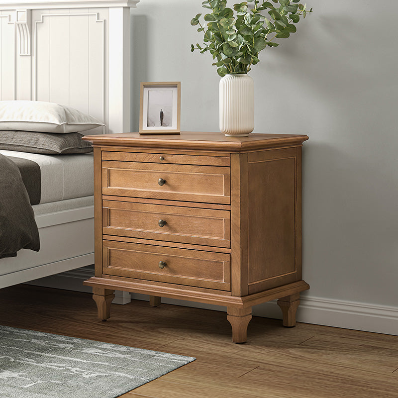 Galatea 3-Drawer Nightstand with USB Charging Ports & Power Outlets - Modern Bedside Table with Storage for Bedroom, Living Room or Office