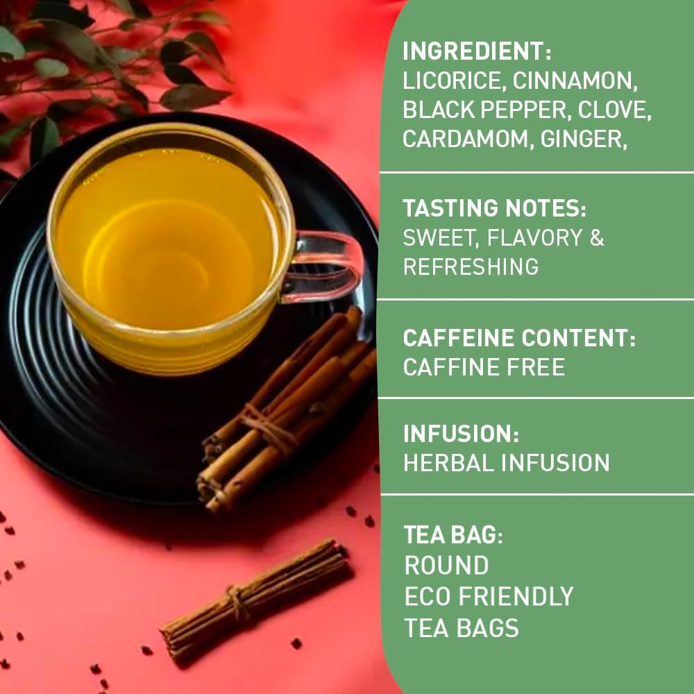 Organic Licorice Root Tea Bags (50 Count) - Caffeine Free, Non-GMO Herbal Tea | Eco-Friendly Round Tea Bags | Soothing Digestive Aid & Stress Relief | Perfect for Relaxation, Detox & After-Meal Comfort