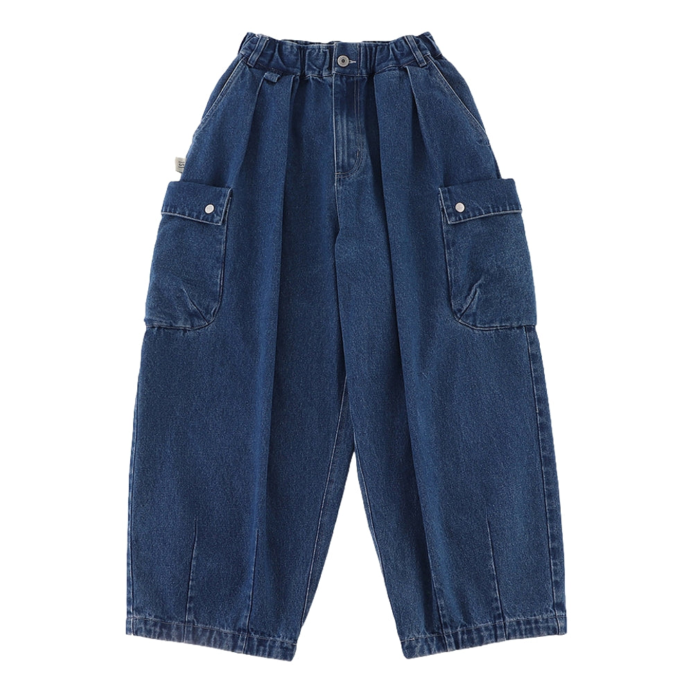 ASUSL Cargo Denim Pants for Men - Stretch Comfort Fit Work Pants in Classic Denim Blue - Perfect for Outdoor Work, Hiking & Casual Wear