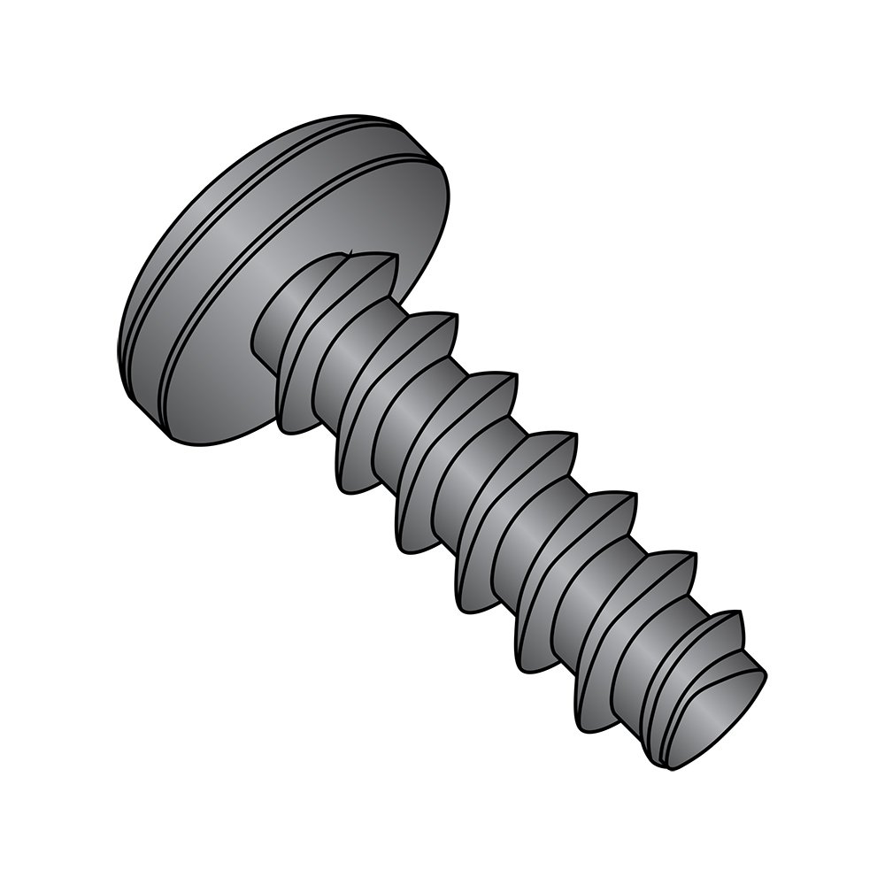 Small Parts 0805LPPB Steel Thread Rolling Screw for Plastic, Black Oxide Finish, Pan Head, Phillips Drive, #8-16 Thread Size, 5/16
