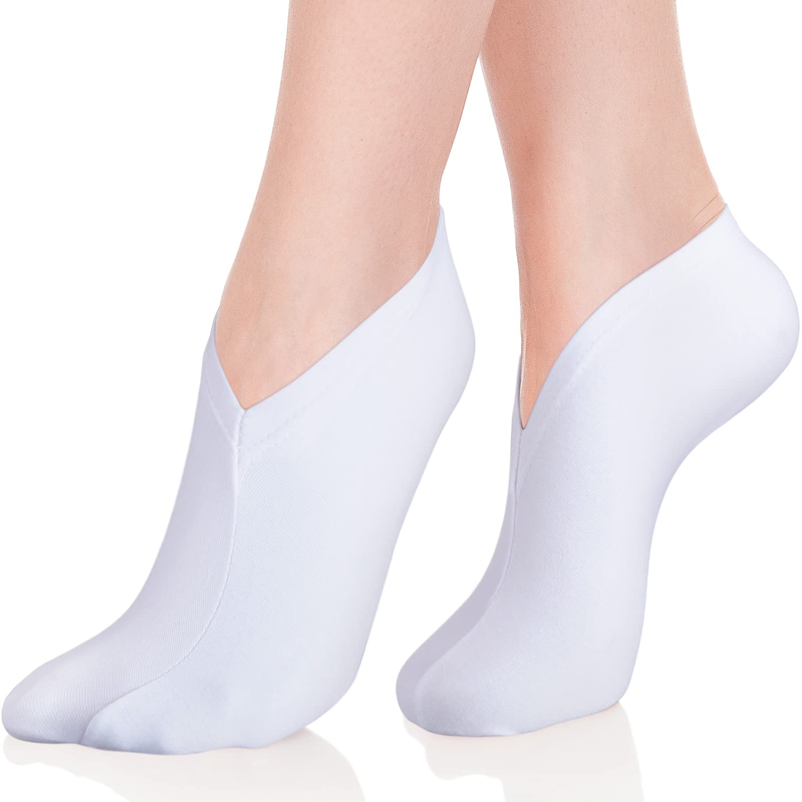 14 Pairs Moisturizing & Spa Socks for Overnight Foot Care - Cotton Lotion-Infused Socks for Dry Feet - Soft & Comfortable for Women & Men - Perfect for Relaxation, Pedicures & At-Home Spa Treatments (White)
