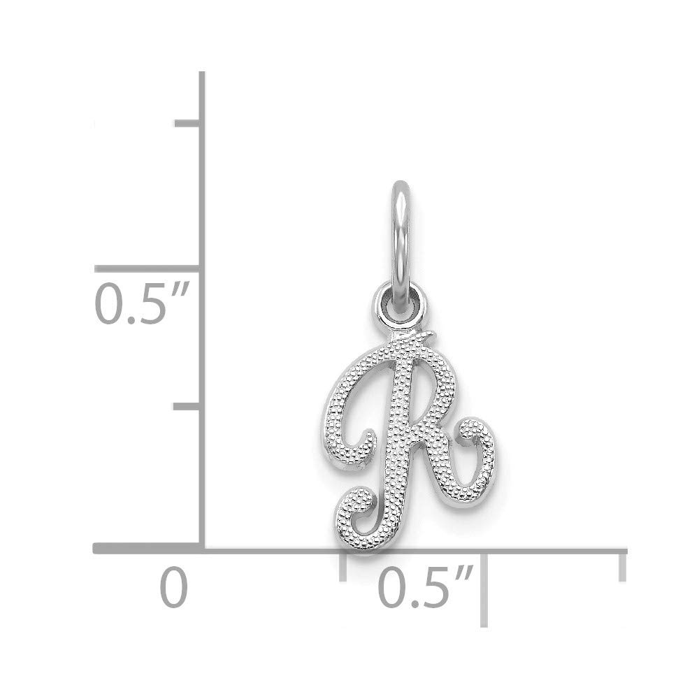 14K White Gold Initial Letter 