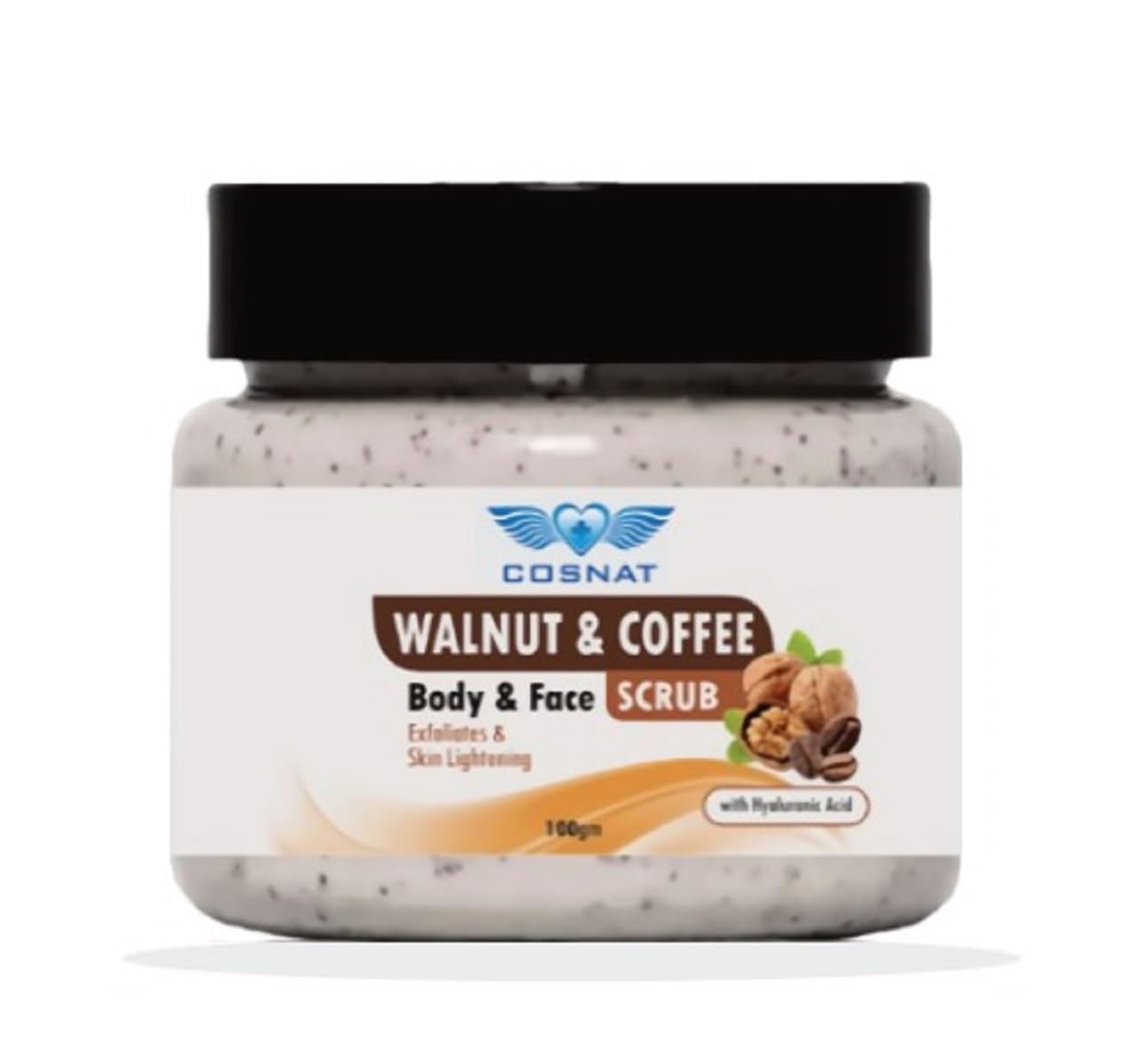 Natural Walnut & Coffee Body and Face Scrub - Exfoliating Scrub for Blackhead Removal, Oil Control & Deep Cleansing - 100g for Men & Women - Perfect for Spa Day & At-Home Skincare Routine