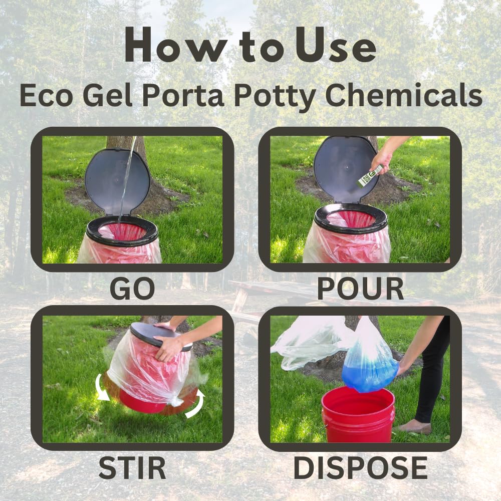 Emergency Zone Eco Gel Sanitation Kit with Privacy Shelter | Portable Hygienic Waste Disposal System for Camping, Hiking & Survival | Outdoor Toilet Solution for RV, Disaster Preparedness & Off-Grid Living