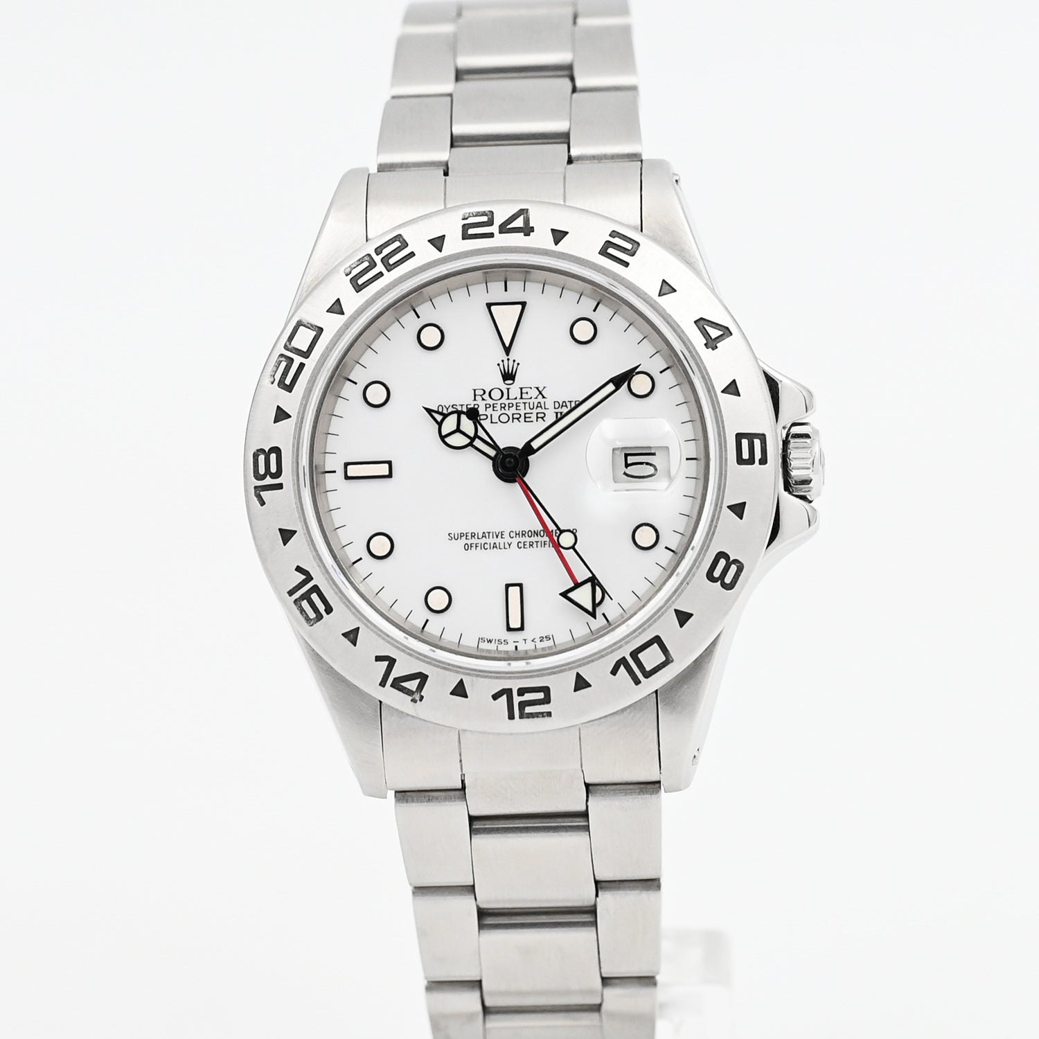 Vintage 1986 Rolex Explorer II White Dial Men's Watch - Luxury Swiss Timepiece for Collectors & Outdoor Adventures