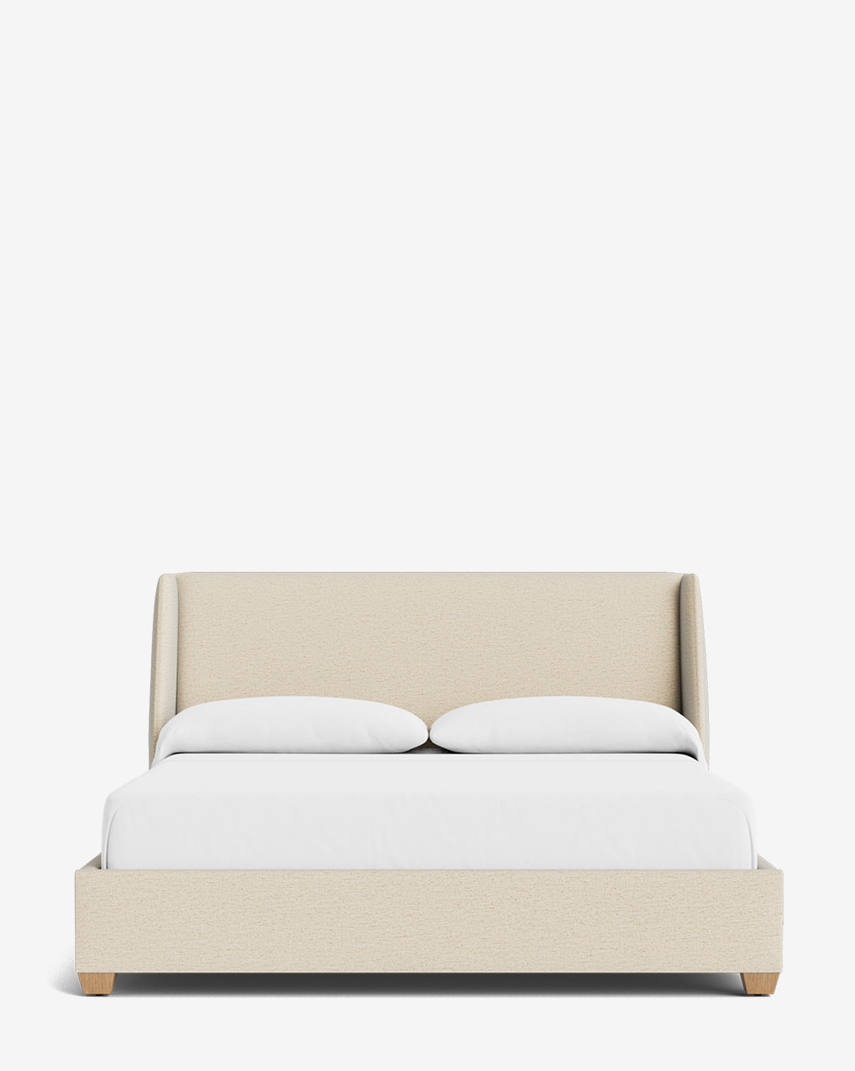 Walt Bed Low Headboard - Modern Minimalist Bed Frame for Small Spaces - Perfect for Apartments, Dorms & Guest Rooms