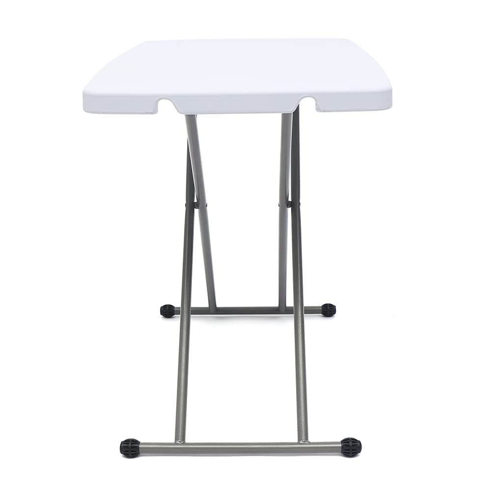 Adjustable Folding TV Tray Table - Portable Laptop Desk with Anti-Skid Feet for Eating, Working & Relaxing - Perfect for Bed, Sofa, Office & Small Spaces - Sturdy & Lightweight Design for Dining, Studying or Watching TV
