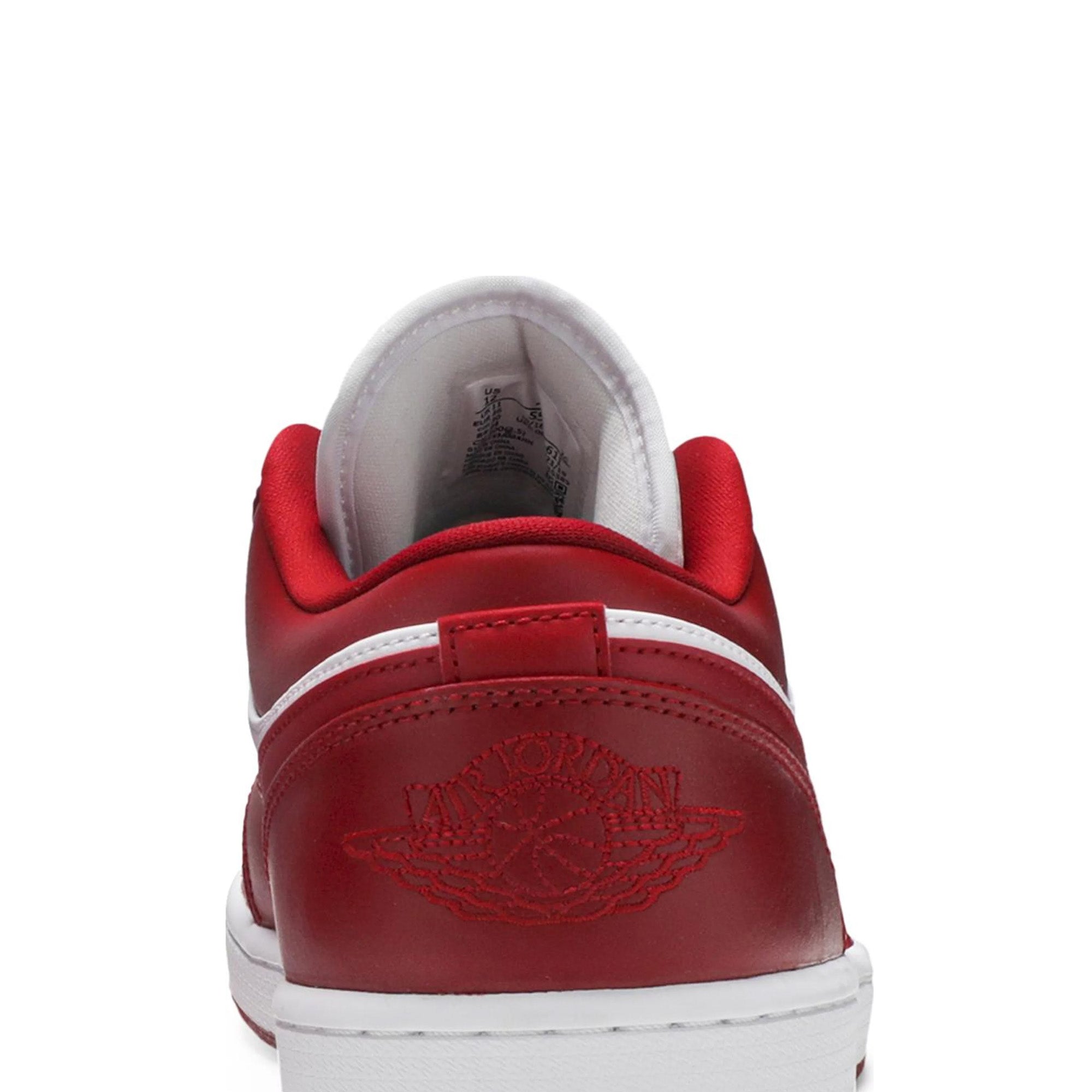Air Jordan 1 Low 'Gym Red' White Sneakers - Men's Basketball Shoes for Casual Wear & Street Style