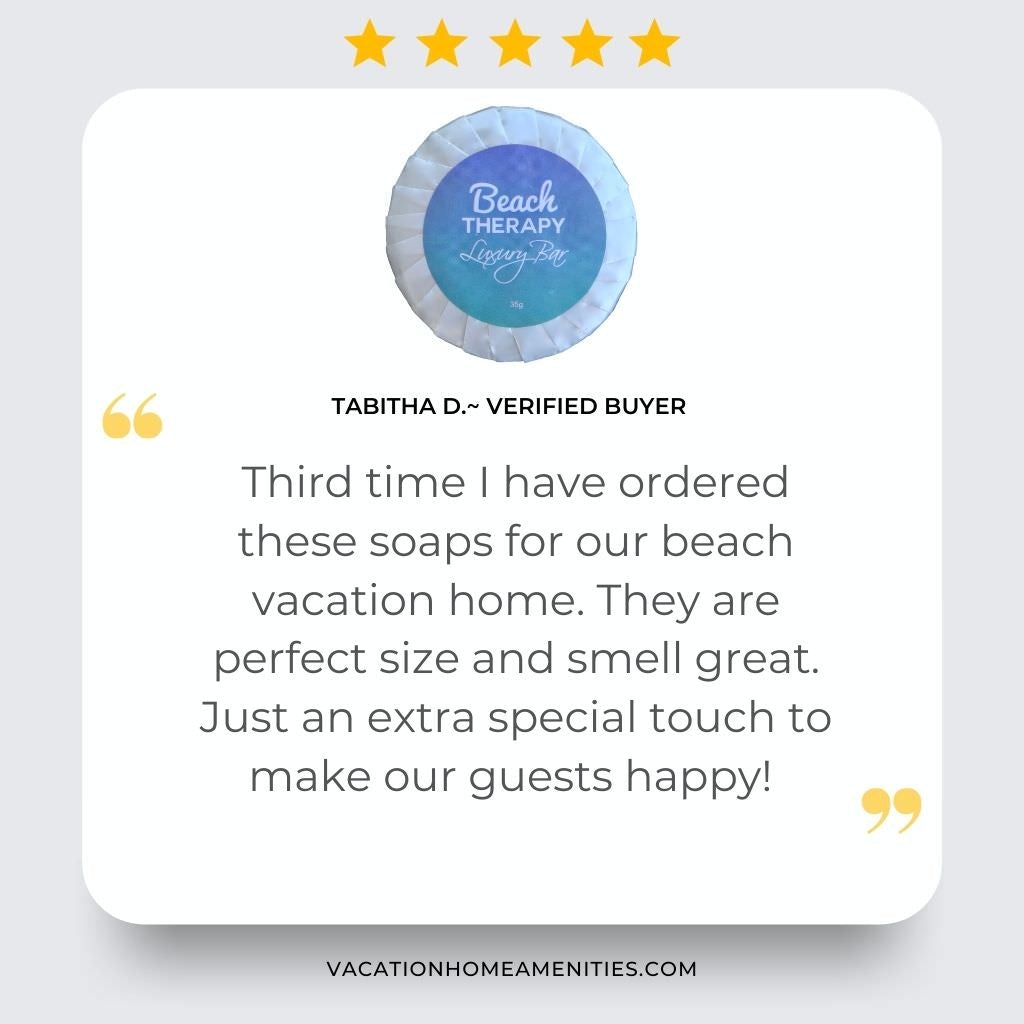 Beach Therapy Wrapped Hand & Facial Soap 1.2oz - Natural Exfoliating Bar for Soft Skin | Perfect for Travel, Spa Days & Beach Getaways
