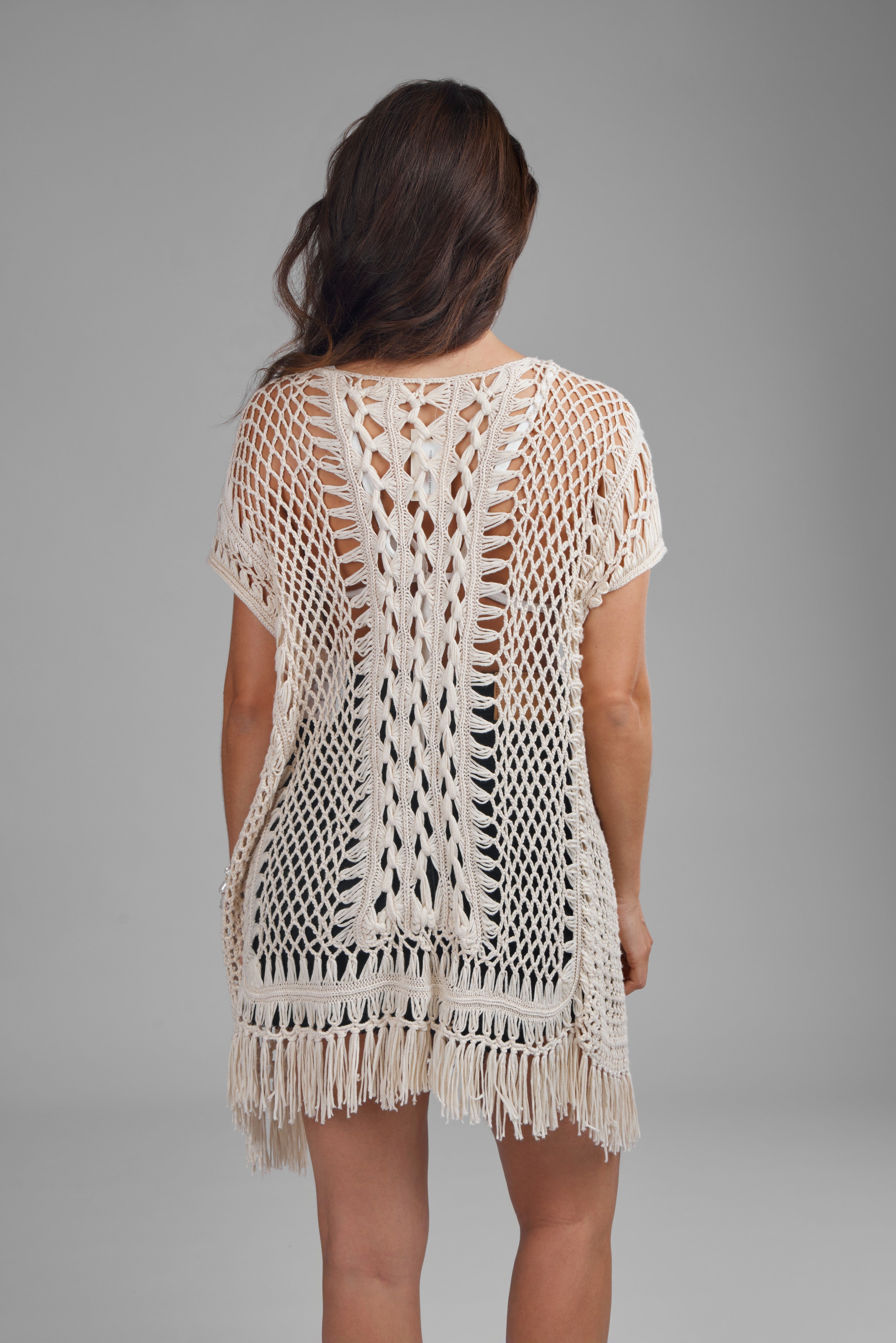 Moondial Crochet Kimono Cardigan - Boho Lace Cover Up for Women - Beach Wedding, Summer Cover-Up, Festival Outfit