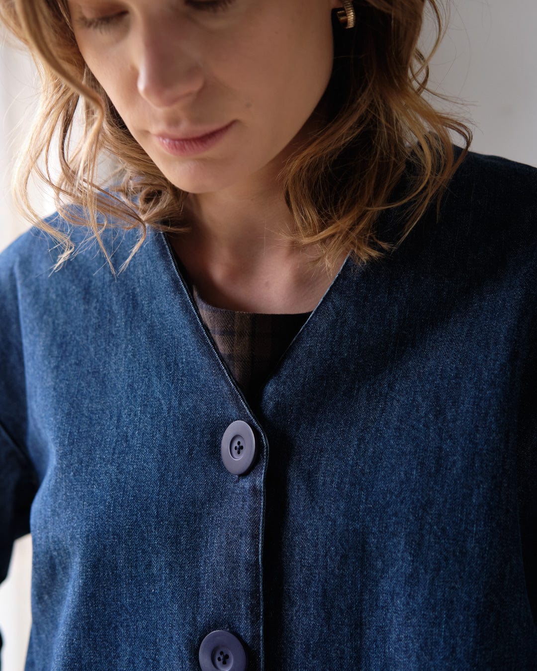 Irma Women's Relaxed Fit Cotton Blouse - Soft Denim Shirt for Casual Wear | Office, Weekend Outfits & Spring Summer Fashion