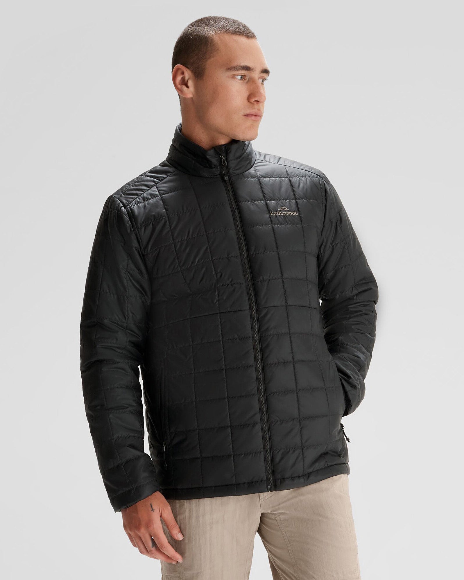 Men's Heli R Insulated Jacket - Waterproof Winter Coat for Outdoor Activities | Black Stingray Color | Perfect for Hiking, Skiing & Cold Weather Adventures