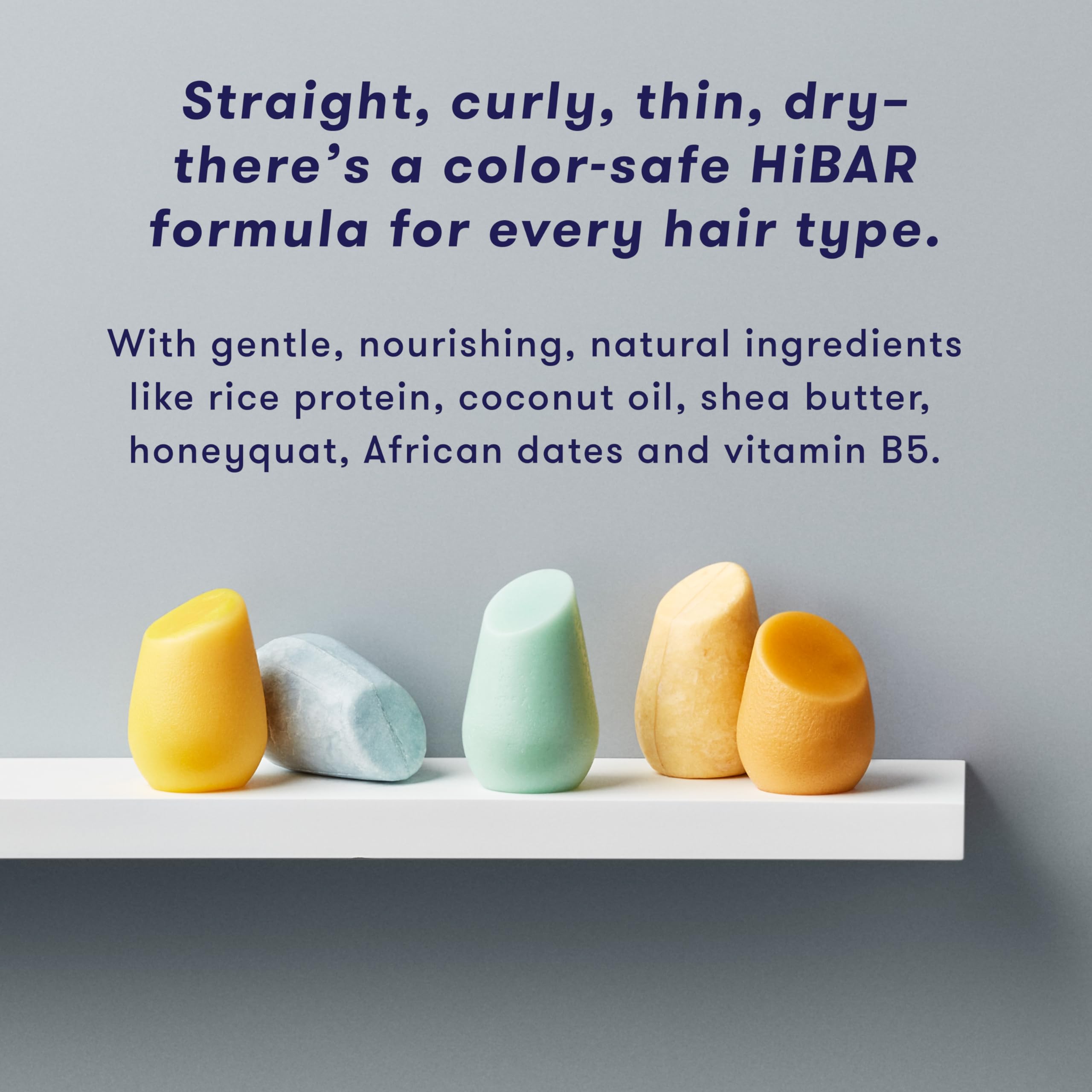 HiBAR Moisturizing Shampoo & Conditioner Bar Set - Fragrance-Free for Dry, Frizzy Hair with Coconut Oil & Vitamin B5 - Plastic-Free, Sulfate-Free, Paraben-Free, Vegan & Color Safe Hair Care - Includes Travel Pouch - Perfect for Travel, Gym & Eco-Friendly Home Use