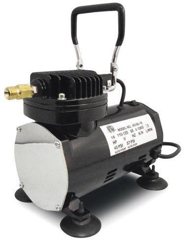 Badger Air-Brush Co. AS180-15 Airstorm Airbrush Compressor - Professional Quiet Air Compressor for Artists, Hobbyists & Tattoo Artists - Perfect for Model Painting, Cake Decorating & Nail Art