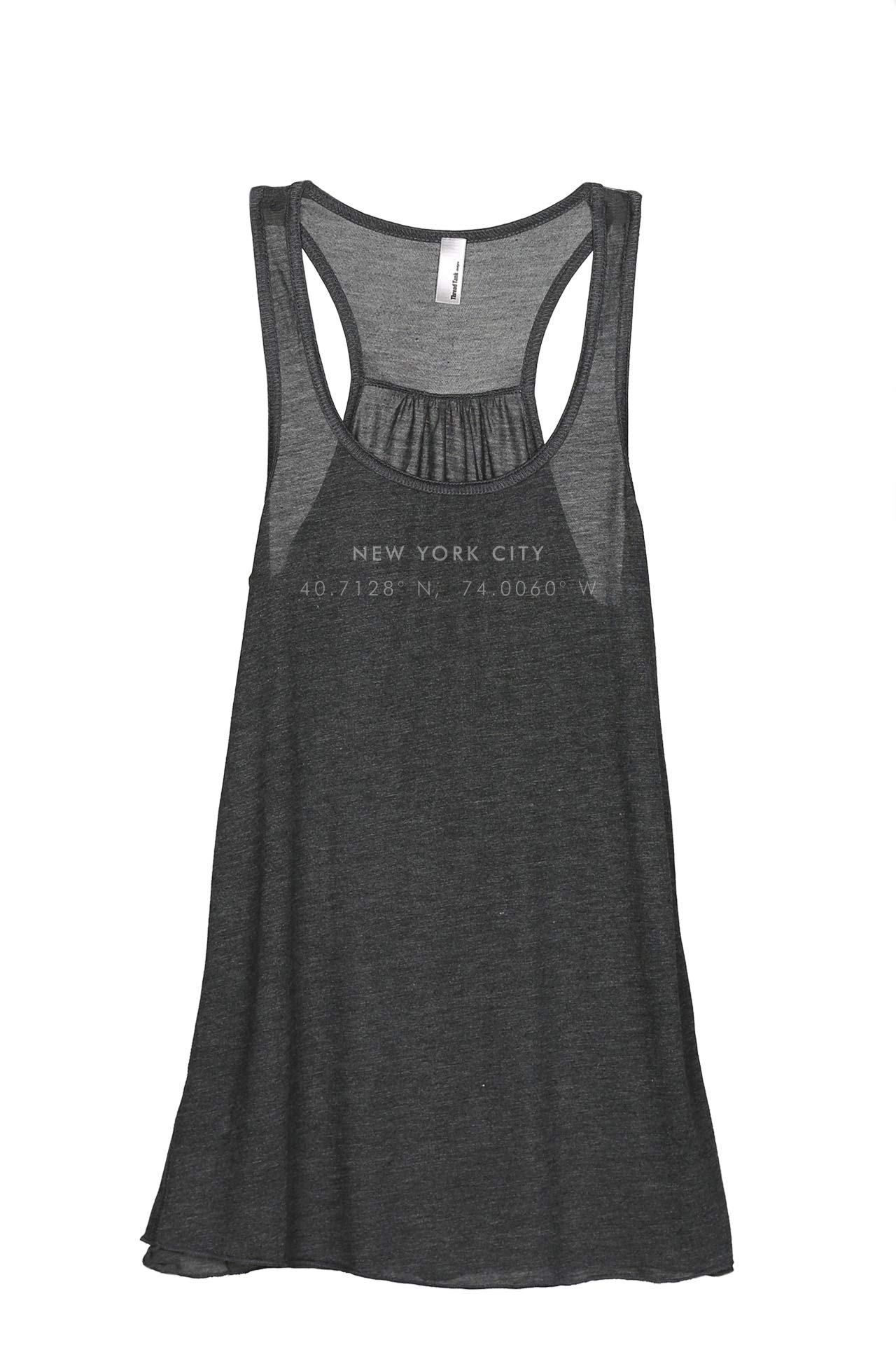 New York Coordinates Women's Sleeveless Flowy Racerback Tank Top - Summer Casual Wear, Gym Workout, Beach Cover Up & Street Style Fashion