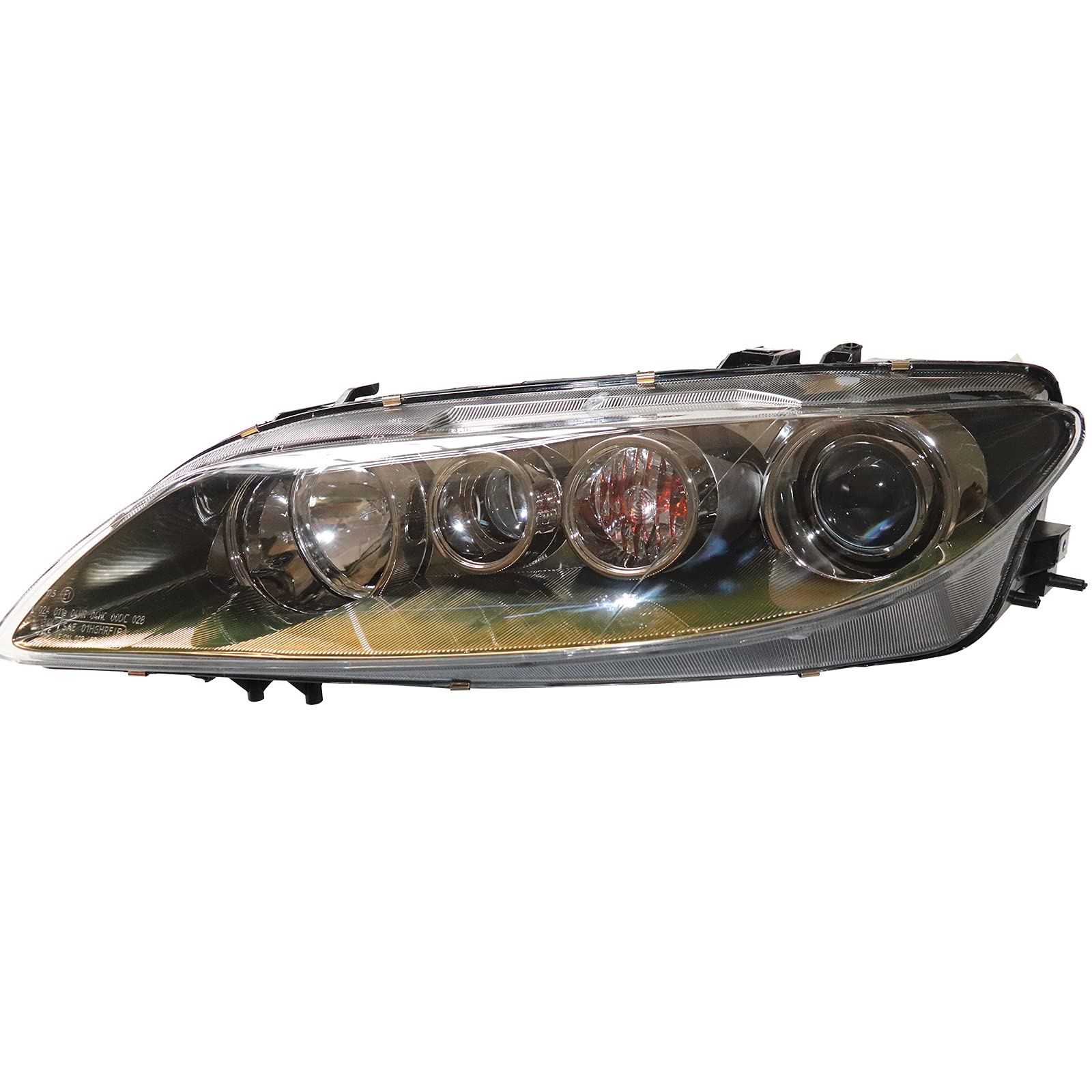 2006-2008 Mazda 6 Driver Side Left Headlight Assembly - Black Housing with Clear Lens (Part# MA2502134/MA2503134) | US Stock | Perfect for Night Driving & Foggy Conditions