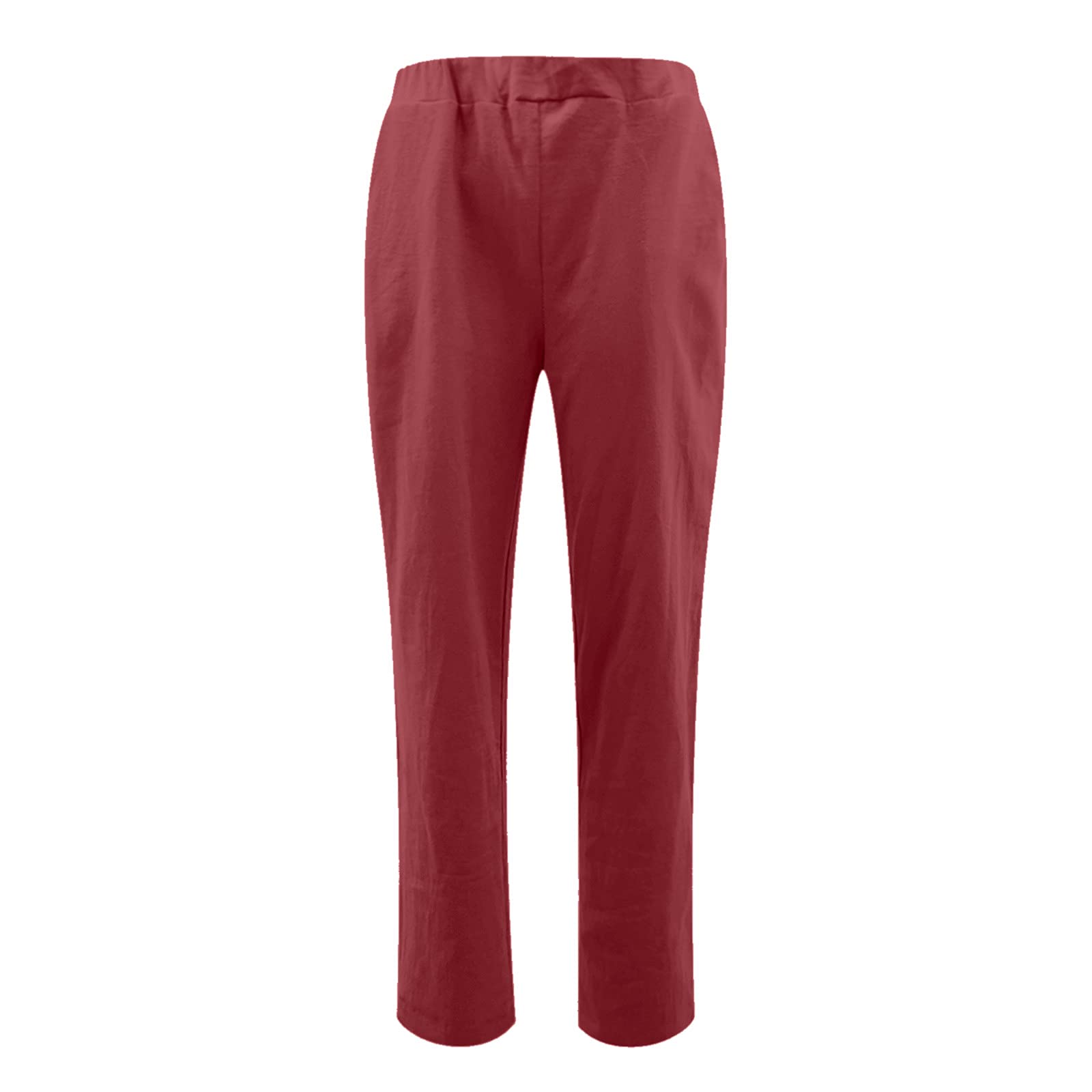 Women's White Linen Wide Leg Pants - Breathable Cotton Casual Trousers with Pockets | Comfortable Summer Outfit for Beach, Office & Vacation Wear