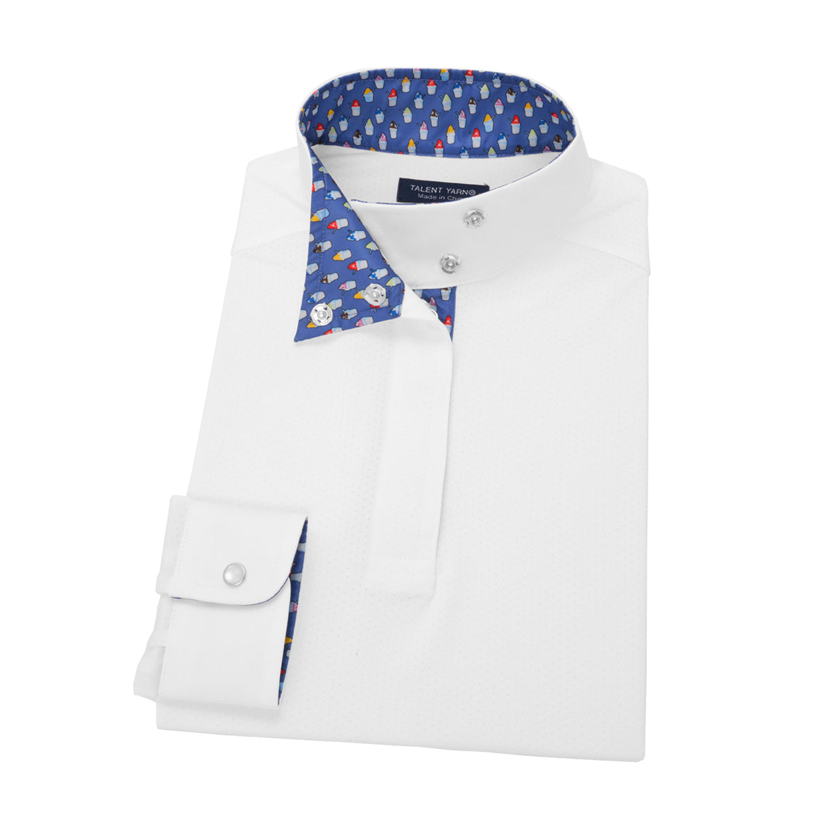 Essex Classics Girls' Snow Cone Talent Yarn Wrap Collar Show Shirt - Stylish Performance Top for Dance, Cheerleading & Special Occasions