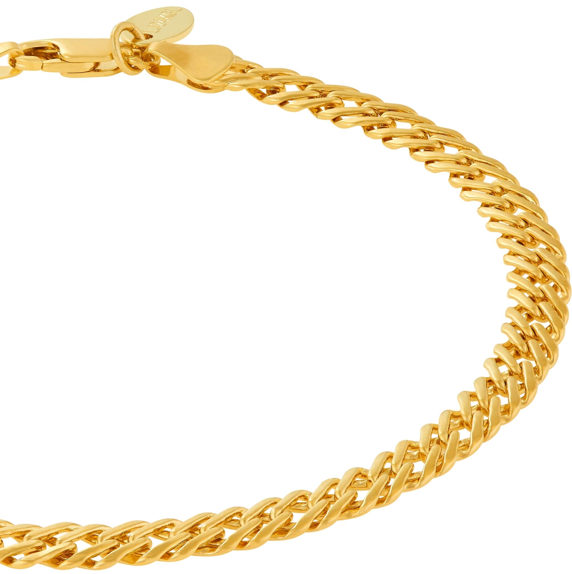 LIFETIME JEWELRY Women's 24k Gold Plated 5mm Venetian Chain Anklet Bracelet - Elegant Ankle Jewelry for Beach, Party & Everyday Wear