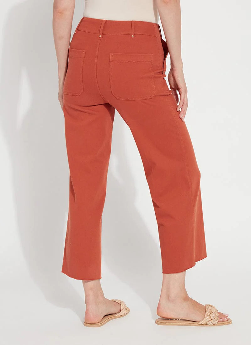 Athena Wide Leg Crop Pants - Pure Henna Dye | Comfortable & Stylish for Yoga, Travel & Casual Wear
