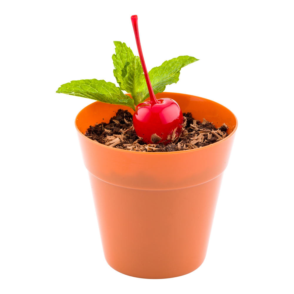 4 oz Round Terracotta Plastic Mini Flower Pots (2.5