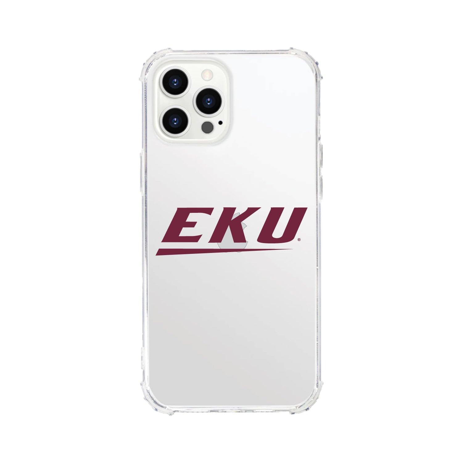 OTM Essentials Rugged Phone Case for iPhone 13 Pro - Shockproof Protective Cover with Reinforced Edges | Eastern Kentucky University EKU Alumni Gift | Classic White Design for Daily Use & Outdoor Activities