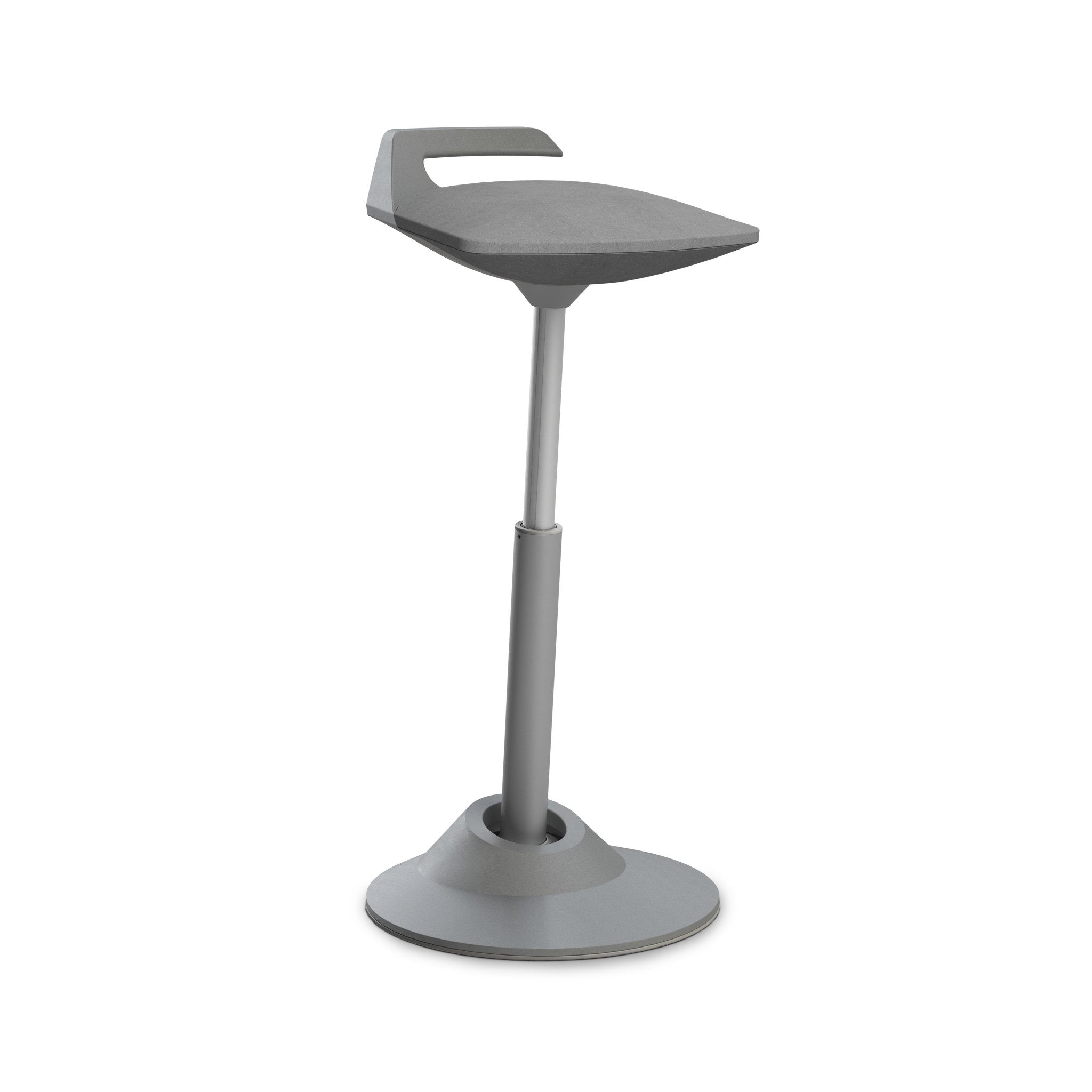 Aeris Muvman Grey Office Chair - Ergonomic Mesh Back Support & Adjustable Height for Home & Office Workspace Comfort