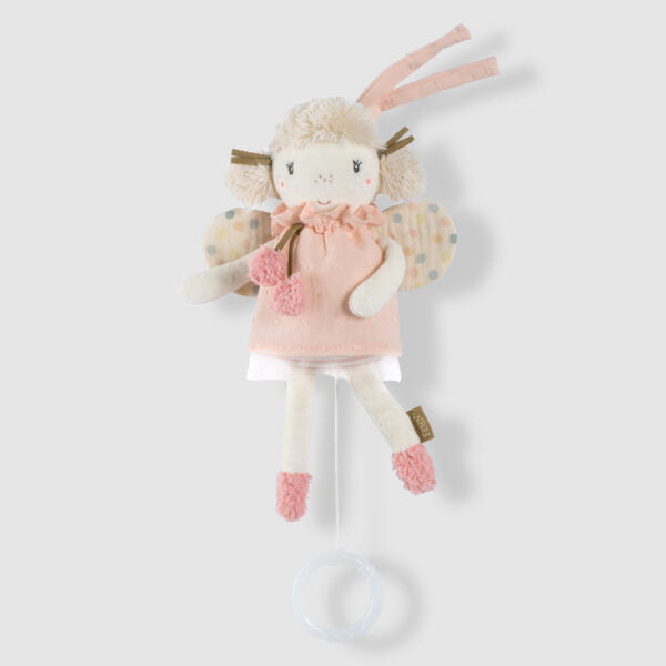 Fehn Mini Musical Fairy - Portable Wind-Up Music Box for Kids, Nursery Decor, Baby Shower Gift - Perfect for Bedtime, Playtime & Special Occasions