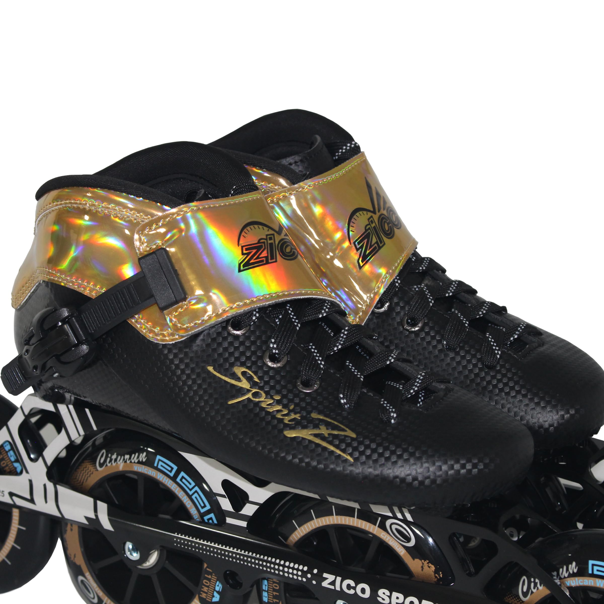 **Professional Inline Speed Skates for Adults - Men & Women | High-Performance Racing Roller Skates for Fitness & Competition | Perfect for Outdoor Training, Track Racing & Speed Skating (Black)**