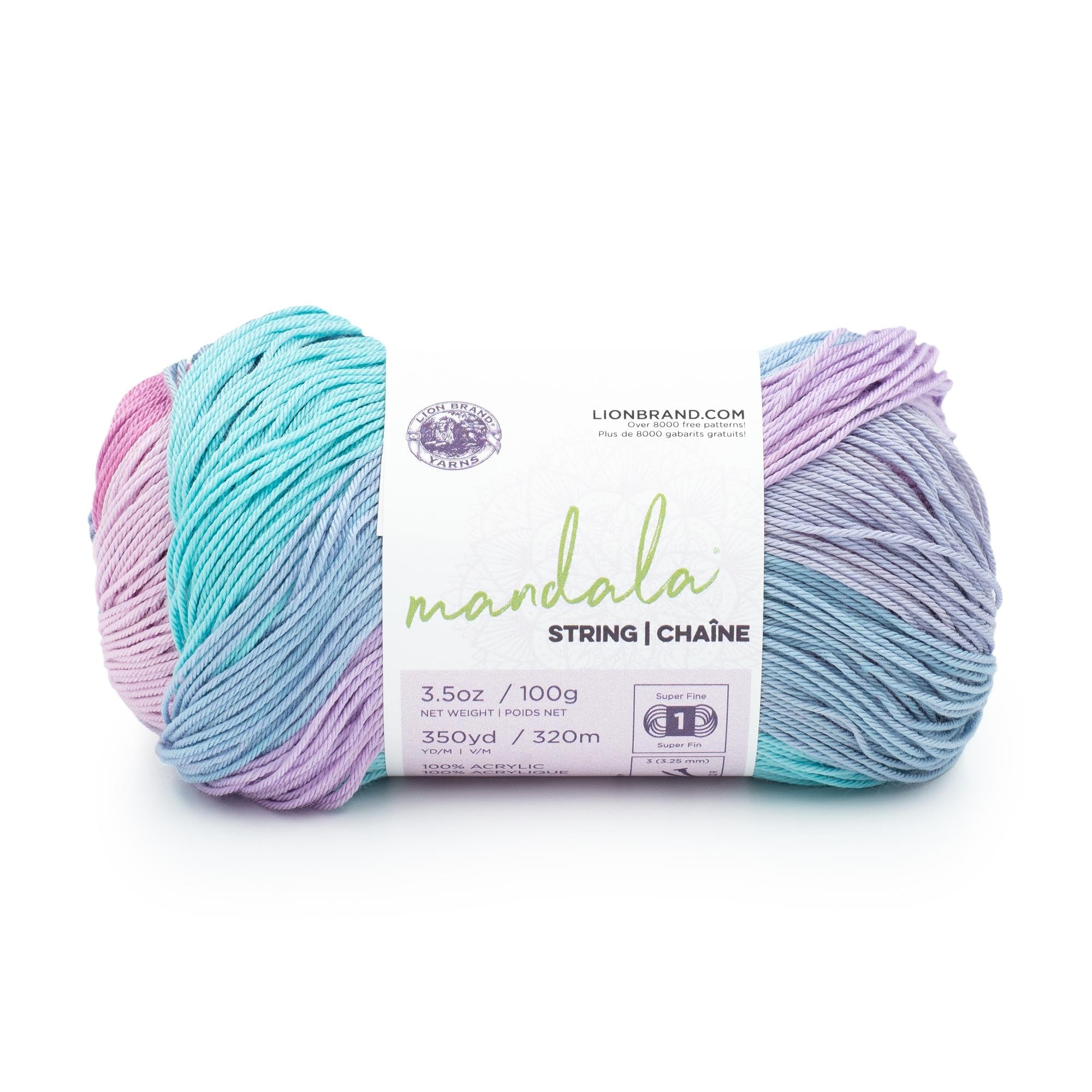 Lion Brand Yarn Mandala Ombre Acrylic Yarn - 1 Pack (5.3oz/150g) - Harmony Colorway - Perfect for Crochet, Knitting, and DIY Crafts Projects