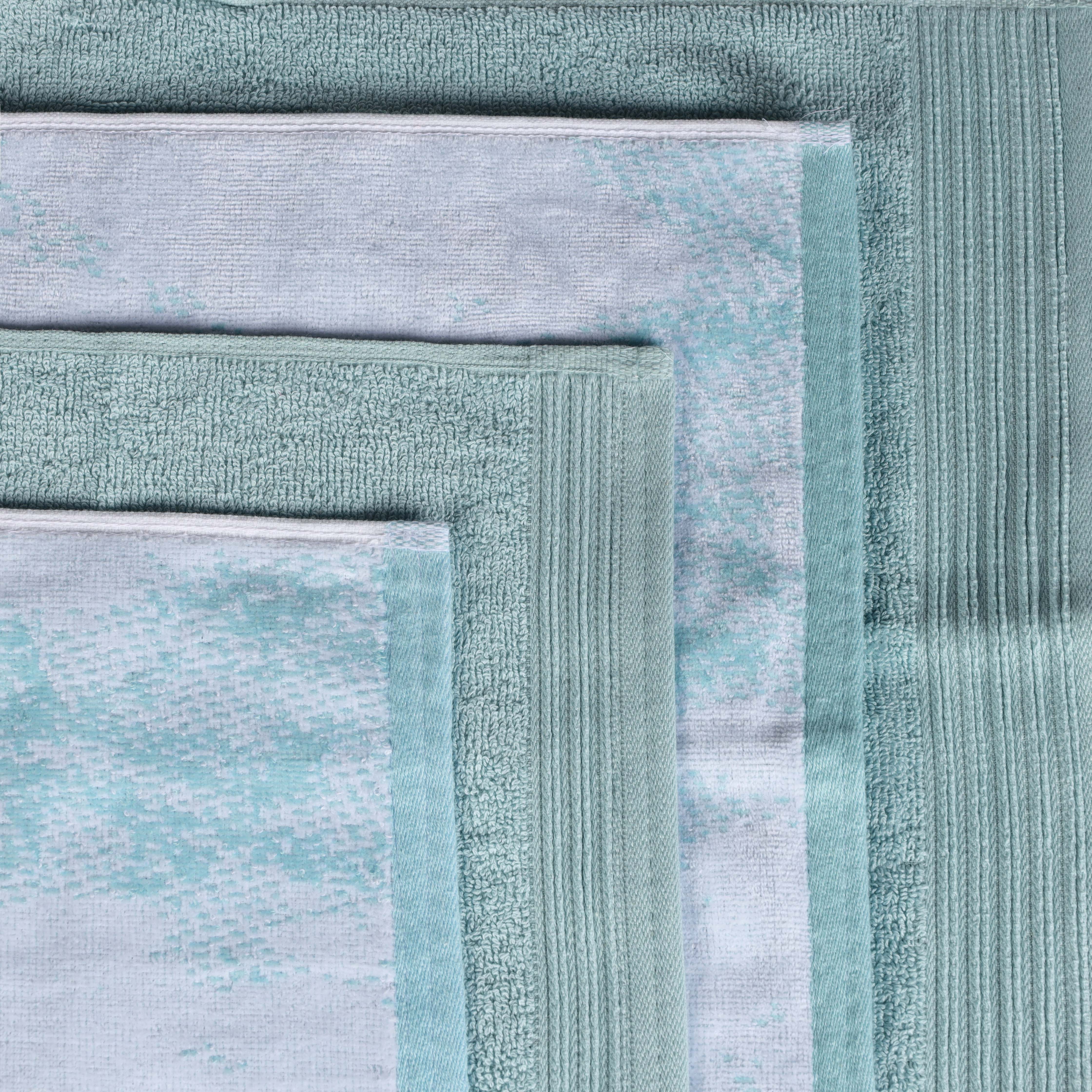 Premium 4-Piece Cotton Bath Towel Set - Soft & Absorbent Solid & Marble Design - Perfect for Spa, Bathroom & Luxury Home Decor