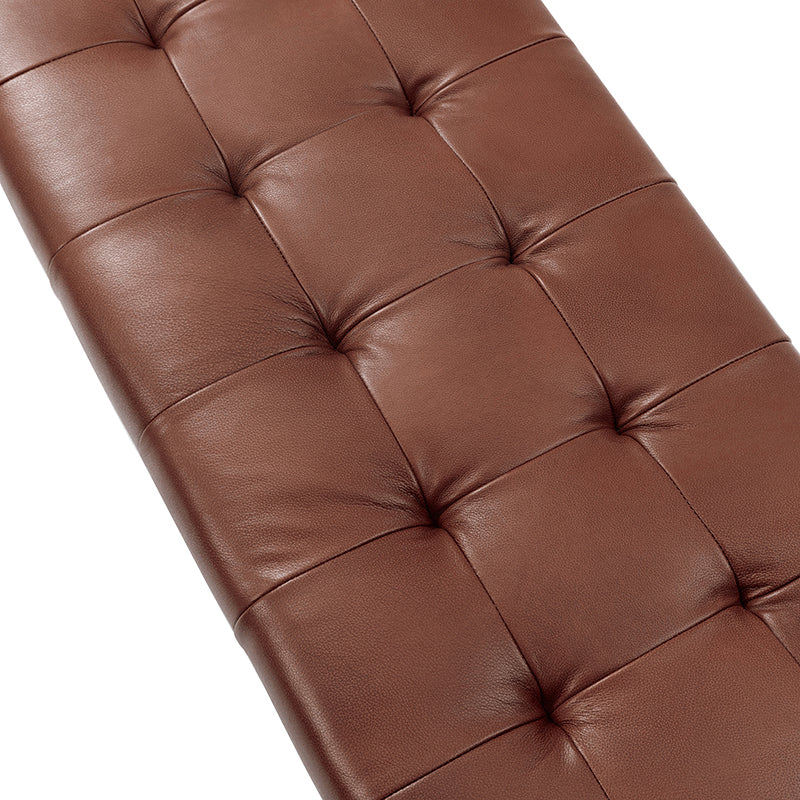Rosana Genuine Leather Multi-Functional Storage Bench with Cushion Top - Perfect for Entryway, Bedroom, or Living Room Seating and Storage