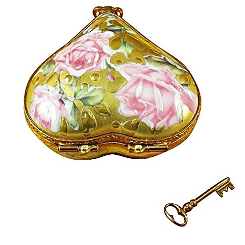 Heart-Shaped Limoges Box - Romantic 'Key to My Heart' Collectible Trinket Box | Perfect for Valentine's Day Gifts, Anniversary Presents & Home Decor