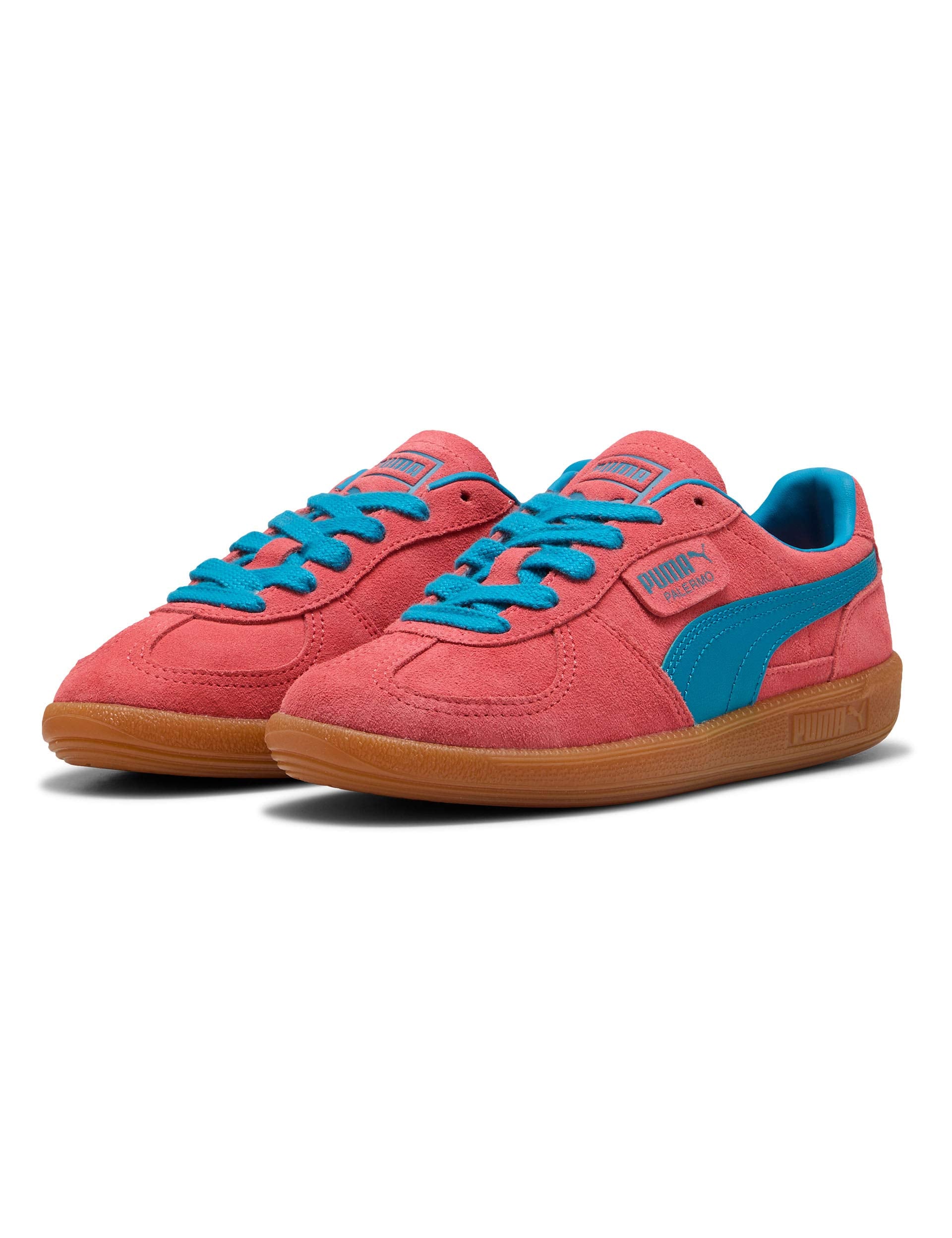 Palermo Sneakers for Women - Comfortable Peach Frost & Tropical Blue Casual Shoes | Perfect for Walking, Running, and Everyday Wear
