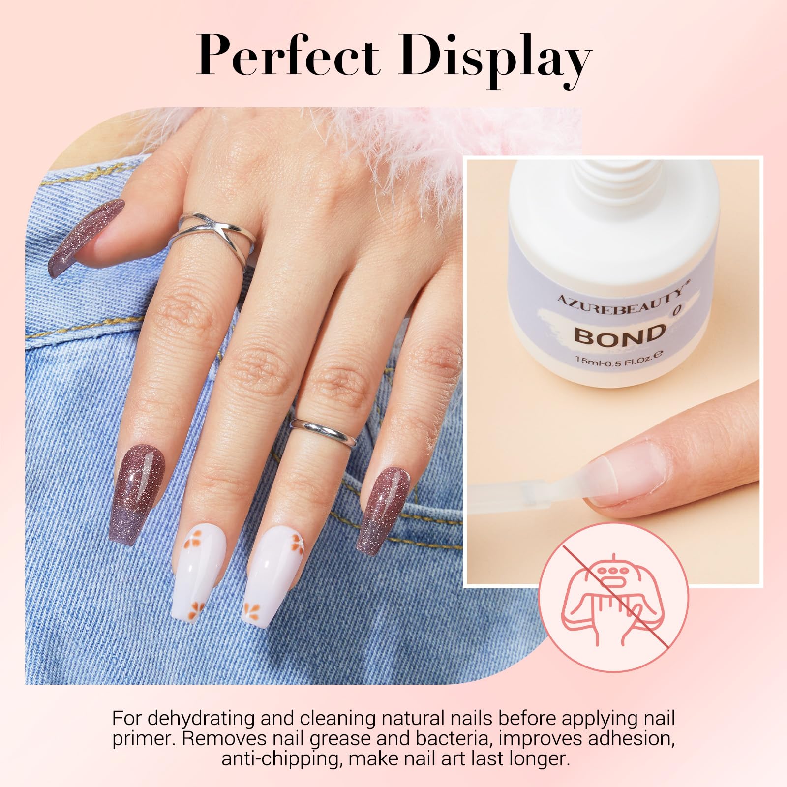 AZUREBEAUTY Dip Powder Liquid Set - 15ml/0.5oz Nail Repair Kit with Base Coat, Top Coat, Activator & Cuticle Oil - No UV Lamp Needed for Strong & Long-Lasting Dip Powder Nails - Perfect for Salon-Quality Manicures at Home or Professional Nail Art