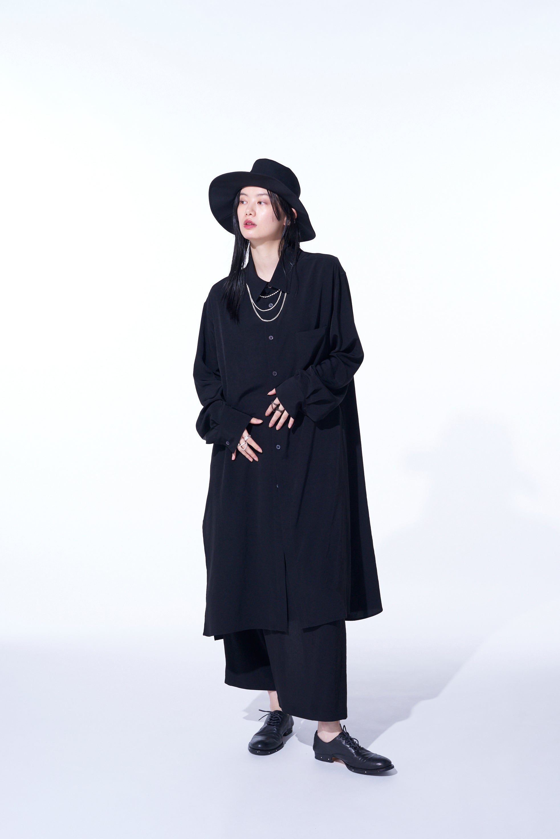 CREPE DE CHINE Regular Collar Loose Fit Long Sleeve Shirt for Women - Elegant Casual & Office Wear