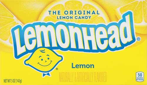 Lemonhead Candy Theater Box - 5 Ounce Pack of Sour Lemon Candy for Movies, Parties & Snacking | Bulk Sweet & Tangy Treats
