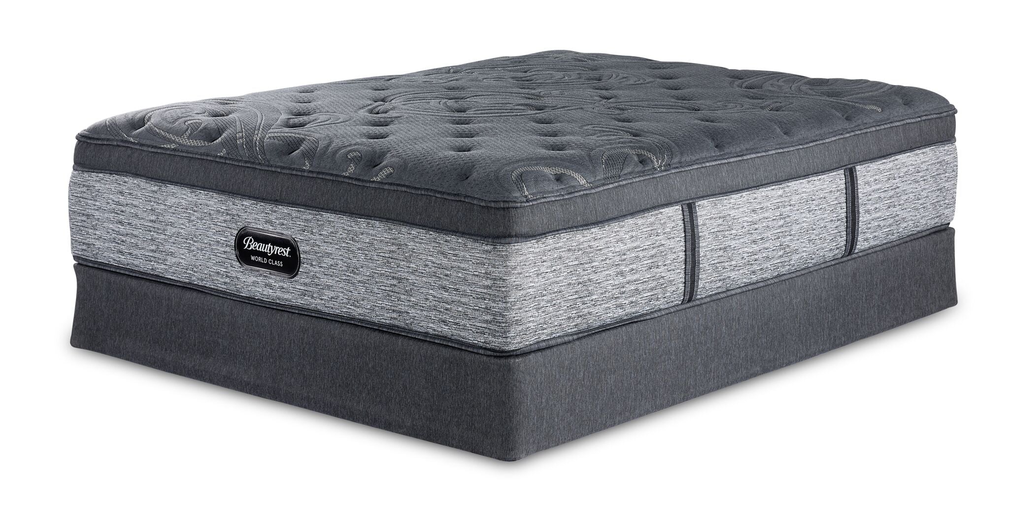 Beautyrest World Class Grandeur Medium Full Mattress and Box Spring Set - Premium Support for Back Pain Relief, Ideal for Guest Rooms & Small Bedrooms