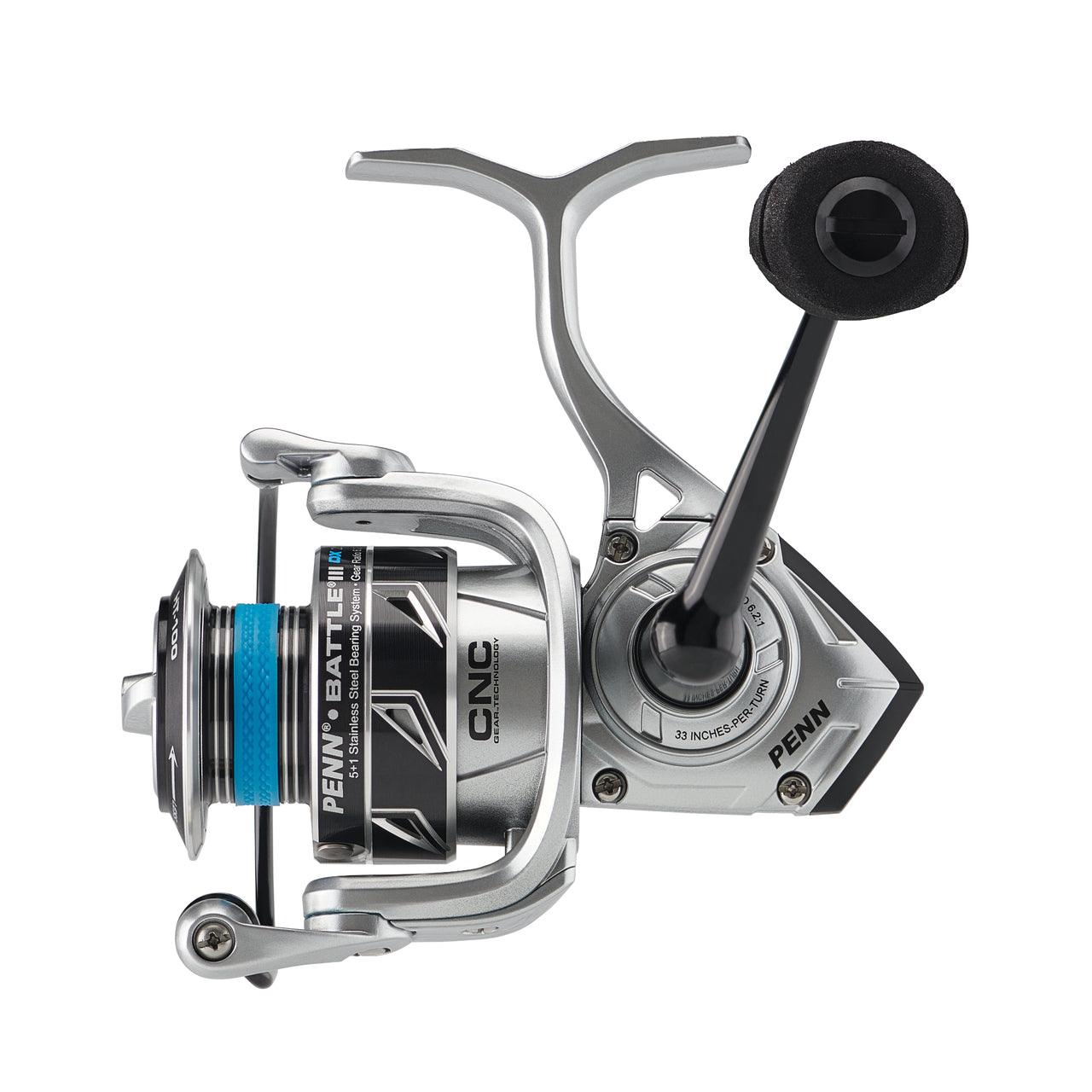 Penn Battle III DX Spinning Reels - High Performance Saltwater Fishing Reel for Surf, Pier & Offshore Angling | Durable Graphite Body & Smooth Drag System | Ideal for Saltwater Fishing, Surf Casting & Boat Fishing