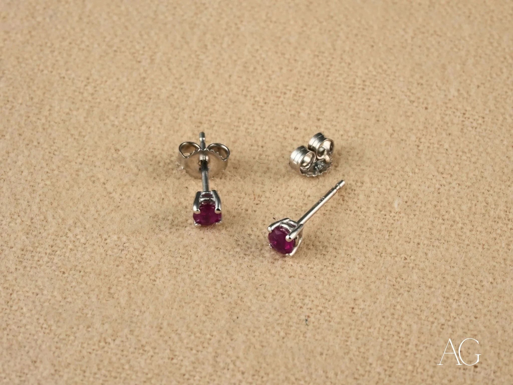 18K White Gold Ruby Earrings for Women - Elegant Dangling Earrings with Genuine Rubies | Perfect for Weddings, Parties & Special Occasions