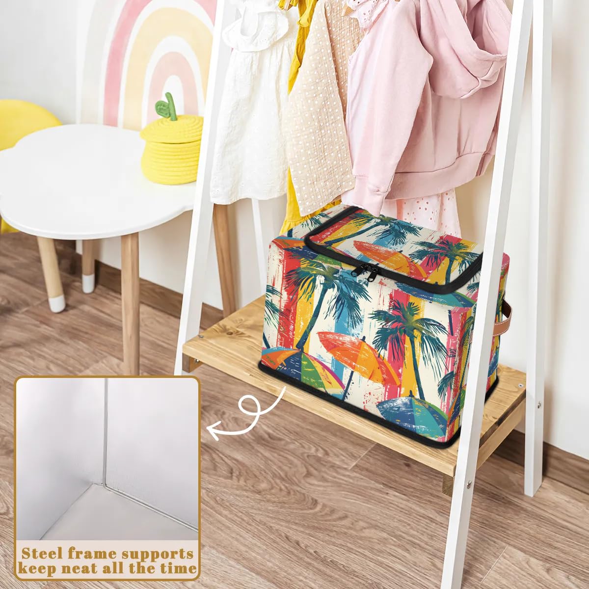 Foldable Storage Bins with Lids - Stackable Fabric Closet Organizer for Clothes, Toys & Blankets | Dustproof Collapsible Storage Cubes for Bedroom, Nursery & Home Organization | Perfect for Seasonal Storage & Space Saving